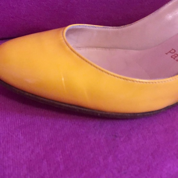 Christian Louboutin Yellow Wedges Size 5 in GUC - Picture 8 of 8